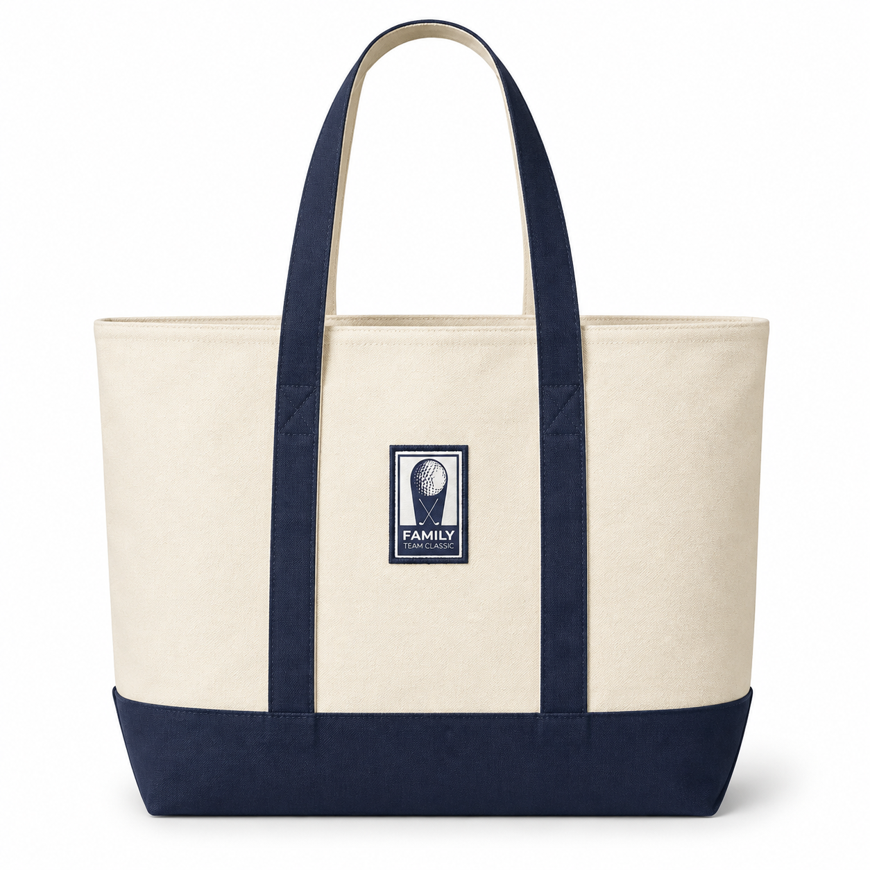 Family Team Classic Ivory-Navy Tote